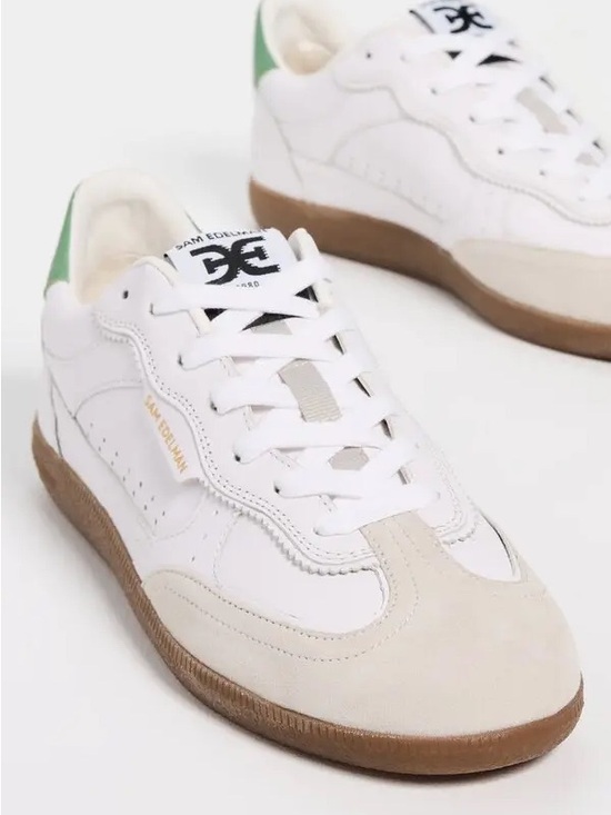 Sam Edelman Shoes - Sam Edelman White & Green Kallen Skater Sneaker Like New in Box! 9.5M Round Toe